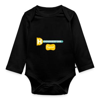 Femme de ménage Ménage - Body Bébé bio manches longues - noir - Devant