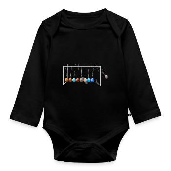 Never Forget Pluto Funny Planet Pluto - Organic Longsleeve Baby Bodysuit - black - Front