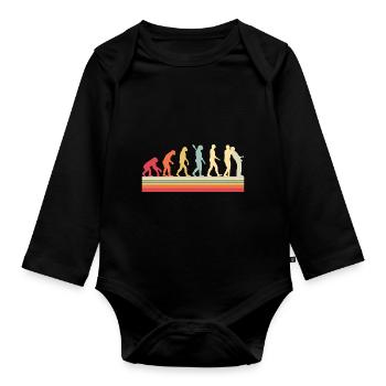 Evolution Self Defense Krav Maga - Organic Longsleeve Baby Bodysuit - black - Front
