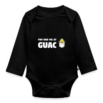 Avocados Avocado Avocado-Liebhaber Geschenk - Baby Bio-Langarm-Body - Schwarz - Vorne