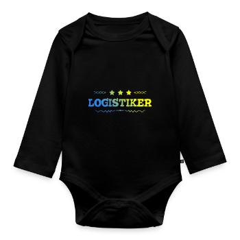 Logistiker Beruf - Baby Bio-Langarm-Body - Schwarz - Vorne