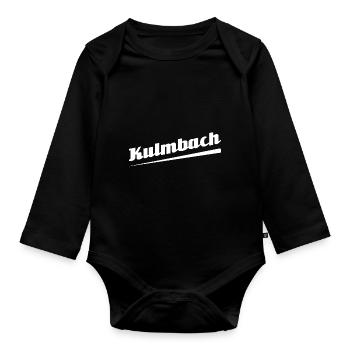 Kulmbach - Textdesign mit Stadtnamen - Baby Bio-Langarm-Body - Schwarz - Vorne