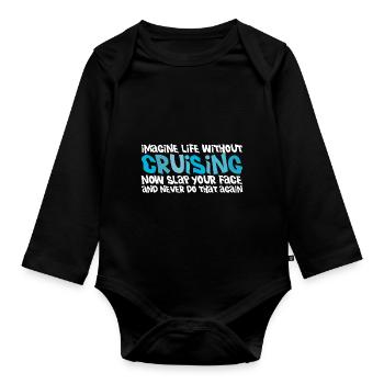 Cruise Cruise Ship - Organic Longsleeve Baby Bodysuit - black - Front