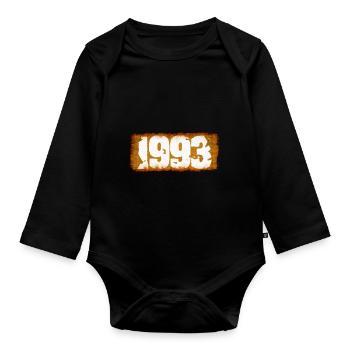 Année 1993 - Body Bébé bio manches longues - noir - Devant