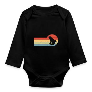 Grenouille Herpétologiste Rétro Toad Lover Vintage - Body Bébé bio manches longues - noir - Devant