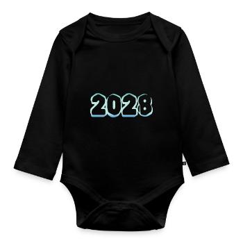 2028 - Body Bébé bio manches longues - noir - Devant