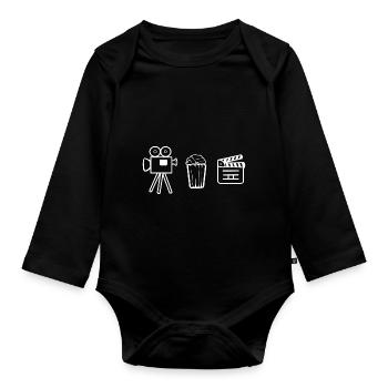 Kinosymbol Direktor Gift - Baby Bio-Langarm-Body - Schwarz - Vorne