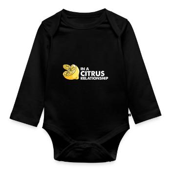 Lemonade Lemon Lemonade Lemonade Lemonade Stand Design - Organic Longsleeve Baby Bodysuit - black - Front