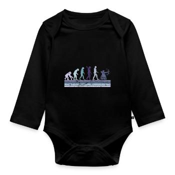 Évolution du fauteuil roulant de tir à l’arc Weelchair - Body Bébé bio manches longues - noir - Devant