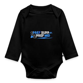 1. pref supp 2. pref mid - Baby Bio-Langarm-Body - Schwarz - Vorne
