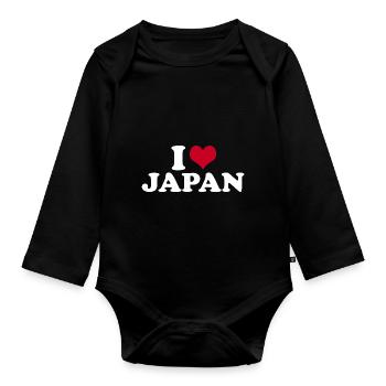 J’aime le Japon - Body Bébé bio manches longues - noir - Devant