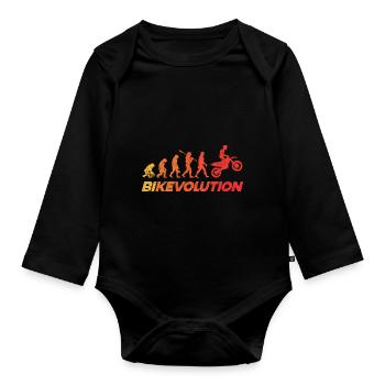 Motorcycle Evolution Vintage Shadow Biker - Baby Bio-Langarm-Body - Schwarz - Vorne