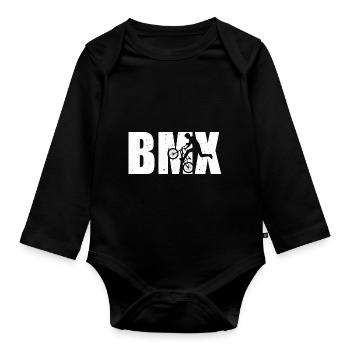 BMX Kinder Jungen Mädchen - Baby Bio-Langarm-Body - Schwarz - Vorne