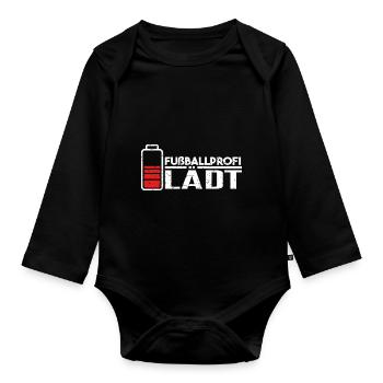 Fußballprofi Lädt - Baby Bio-Langarm-Body - Schwarz - Vorne