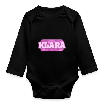 Nature for Klara Health Bio - Organic Longsleeve Baby Bodysuit - black - Front