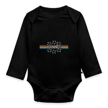 Stern Hannes - Organic Longsleeve Baby Bodysuit - black - Front