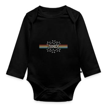 Étoile Janek - Body Bébé bio manches longues - noir - Devant