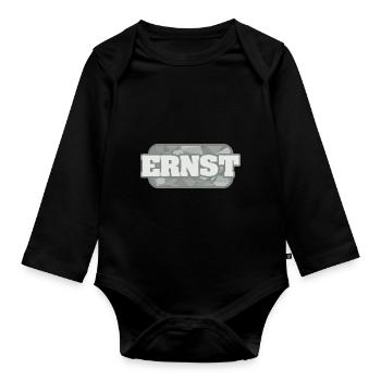 Ernst - Baby Bio-Langarm-Body - Schwarz - Vorne