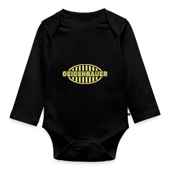 Geschenk für Geigenbauer - Baby Bio-Langarm-Body - Schwarz - Vorne