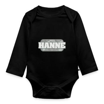 Santé Hanne - Body Bébé bio manches longues - noir - Devant