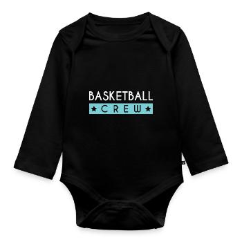 Équipe de basket-ball - Body Bébé bio manches longues - noir - Devant