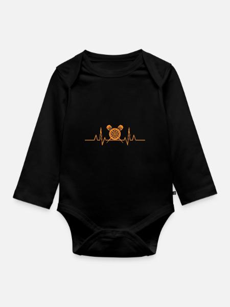 Darts Dart Player - Organic Longsleeve Baby Bodysuit - black
