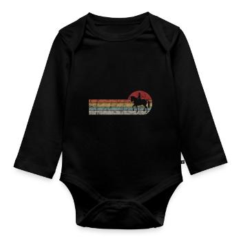 Dressage Équitation Cavaliers de dressage Équitation Équitation - Body Bébé bio manches longues - noir - Devant