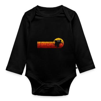 Eléphant éléphant pour enfants - Body Bébé bio manches longues - noir - Devant