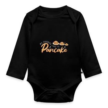 Pfannkuchen - Baby Bio-Langarm-Body - Schwarz - Vorne
