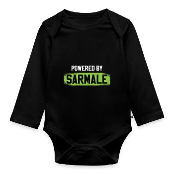 Angetrieben von Sarmale - Baby Bio-Langarm-Body - Schwarz - Vorne