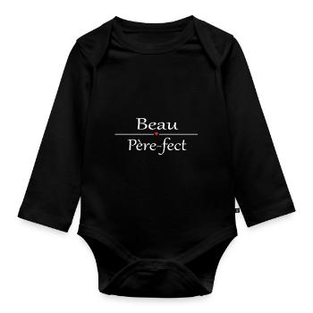 Beau Père-fect - Body Bébé bio manches longues - noir - Devant