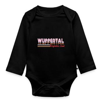 Wuppertal Bergisches Land Design - Baby Bio-Langarm-Body - Schwarz - Vorne