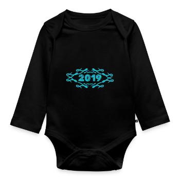 Geschenkidee 2019 - Baby Bio-Langarm-Body - Schwarz - Vorne