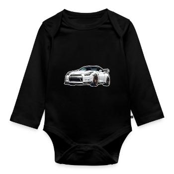 Jdm / Tuning / Turbocharger / Rims / Chiptuning - Organic Longsleeve Baby Bodysuit - black - Front