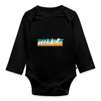 Disc Golf Disc Golfer Evolution Sport - Body Bébé bio manches longues - noir - Devant