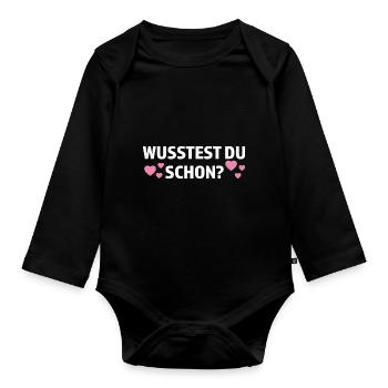 Große Schwester Familie Grosse Schwester Geschenk - Baby Bio-Langarm-Body - Schwarz - Vorne