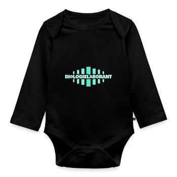 Biology laboratory assistant - Organic Longsleeve Baby Bodysuit - black - Front