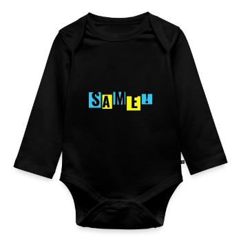 Same, I see it that way, too. Youth word - Organic Longsleeve Baby Bodysuit - black - Front