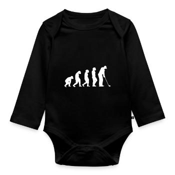 Golfspieler Evolution Golf - Baby Bio-Langarm-Body - Schwarz - Vorne