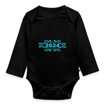 2024 2024 - Organic Longsleeve Baby Bodysuit - black - Front