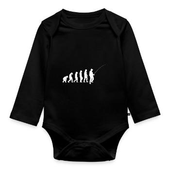 Evolution Angler - Baby Bio-Langarm-Body - Schwarz - Vorne