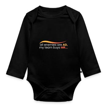 All are AD, and they buy MR - Organic Longsleeve Baby Bodysuit - black - Front