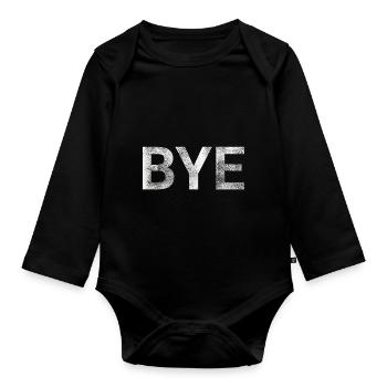 BYE - Organic Longsleeve Baby Bodysuit - black - Front