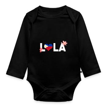Philippines Filipino Flag Pride I Gift - Organic Longsleeve Baby Bodysuit - black - Front