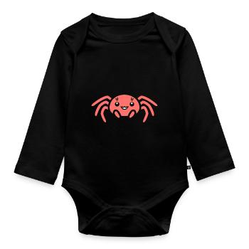 Spinne - Baby Bio-Langarm-Body - Schwarz - Vorne