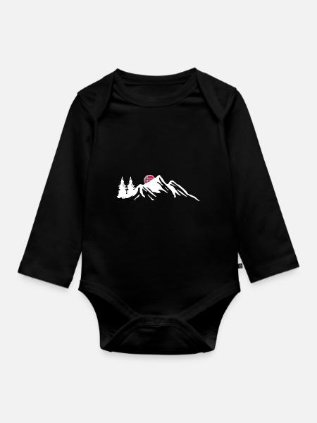 Norwegen Norweger Skandinavien - Baby Bio-Langarm-Body - Schwarz