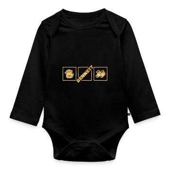Bennett as Birth - Organic Longsleeve Baby Bodysuit - black - Front