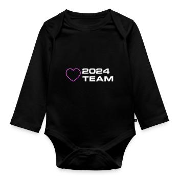 Équipe 2024 - Body Bébé bio manches longues - noir - Devant
