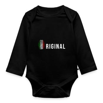 Italie original italy - Body Bébé bio manches longues - noir - Devant