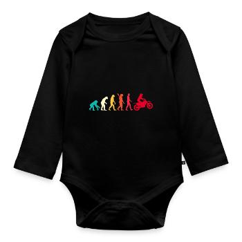 Evolution Graphic Dirt Biker Motorcycle Enduro Mot - Baby Bio-Langarm-Body - Schwarz - Vorne